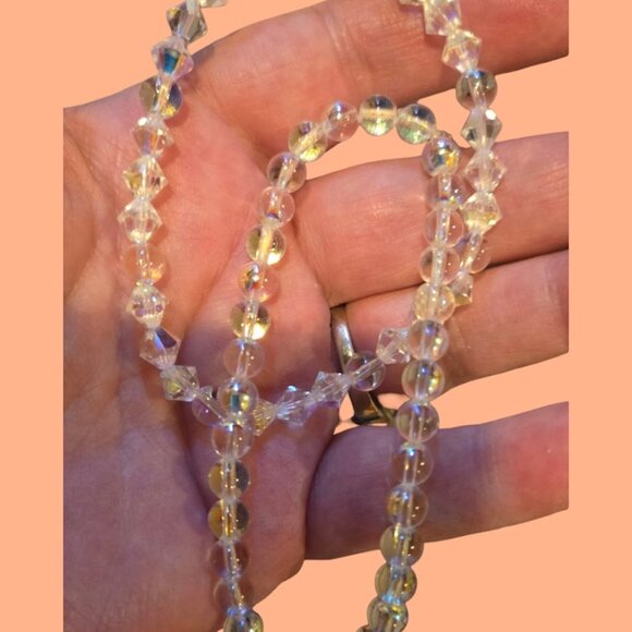 Set of 2 Genuine Swarovski Crystal Bracelets~ One round ab one bi cone and round - Picture 3 of 5